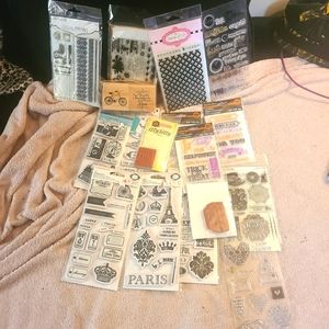 Gigantic Bundle of rubber stamps with over 120 misc stamps